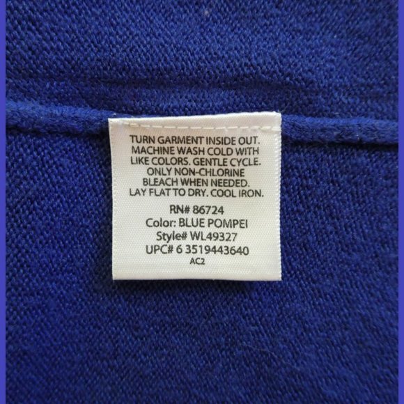 White Stag Blue V Neck Sweater XXL - Picture 8 of 8